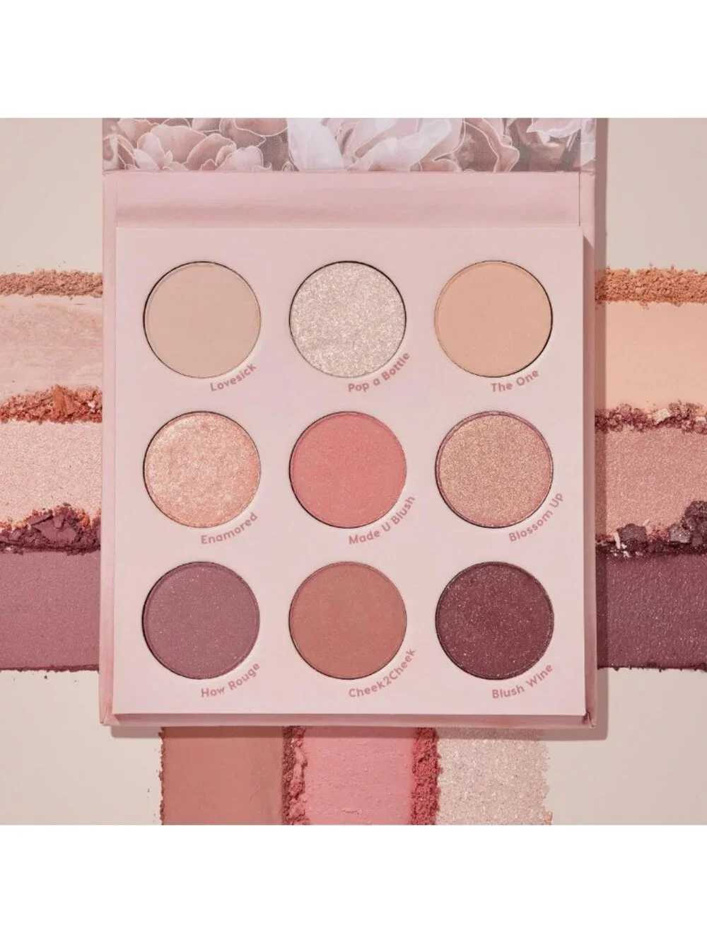 High-Pigment Brown, Gold & Pink Eyeshadow Palette - Matte & Metallic Finishes